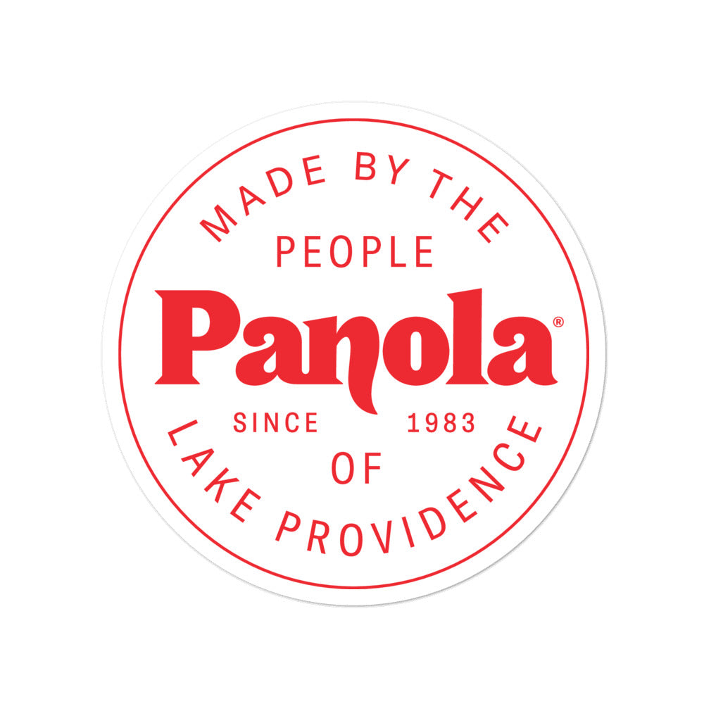 Made by Panola Circle Sticker  - White