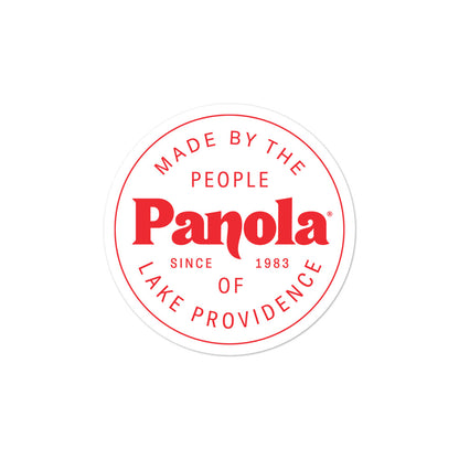 Made by Panola Circle Sticker  - White